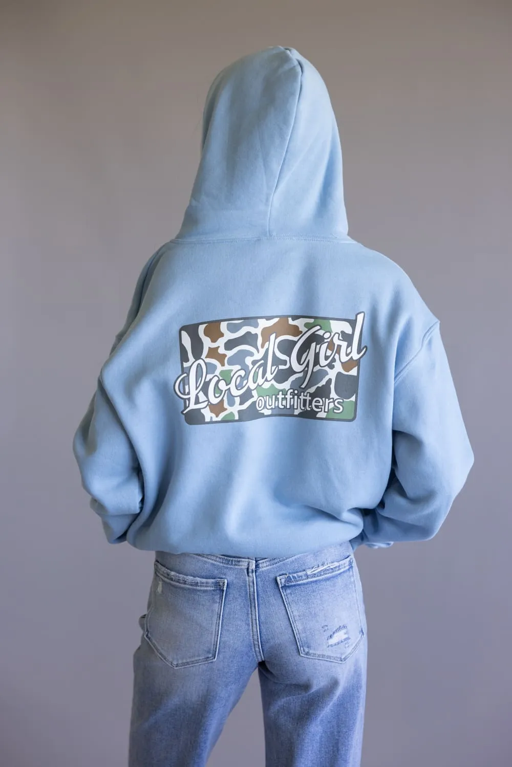 Local Girl Bluff Camo Plate Brushwood Hoodie for Women in Sky Blue | L5130003-SKY sold by Glik’s product image thumbnail 2
