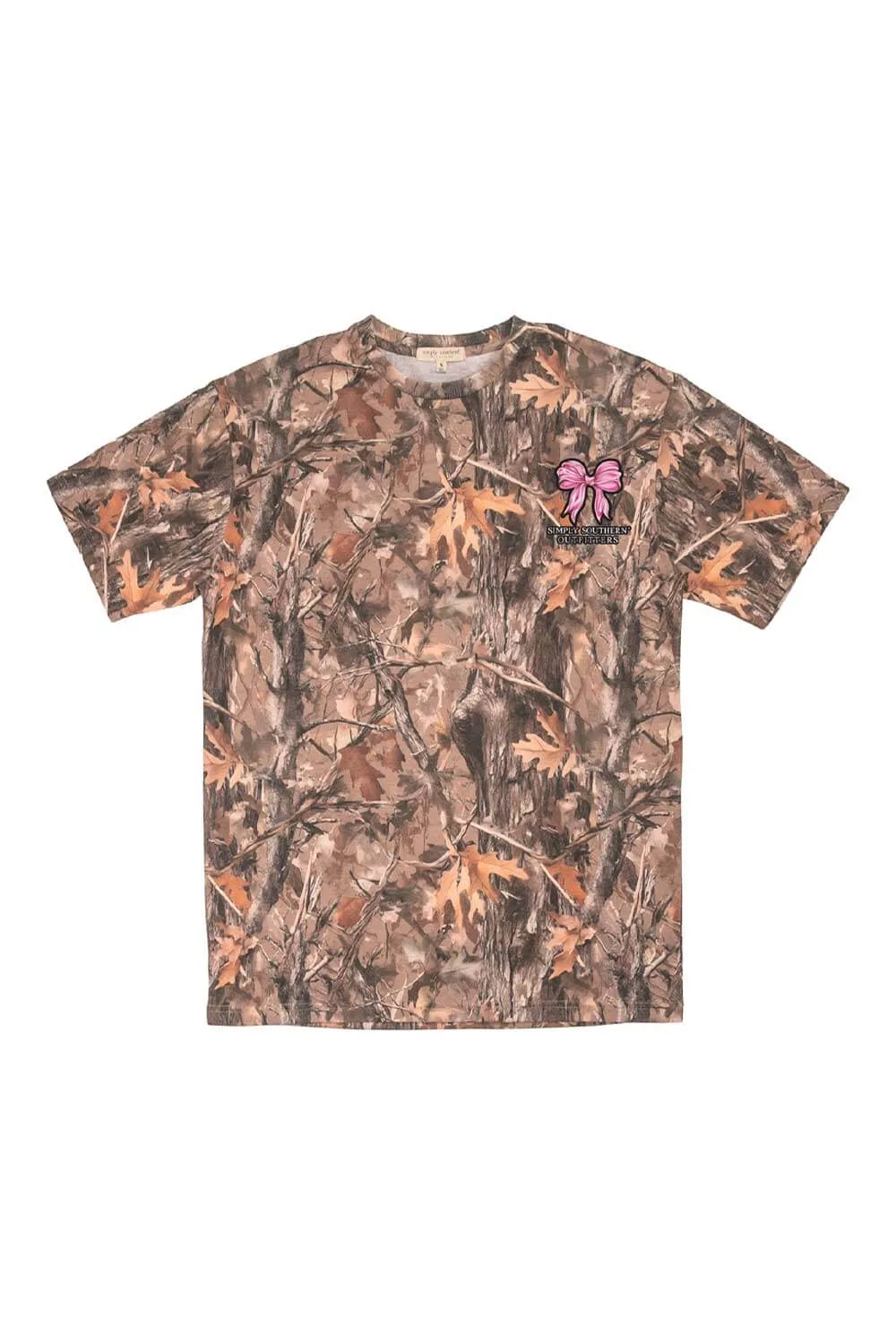 Simply Southern Plus Size Camo Pink Bow T-Shirt for Women in Brown | EXT-SS-PNKBOWS-CAMO sold by Glik’s product image thumbnail 2