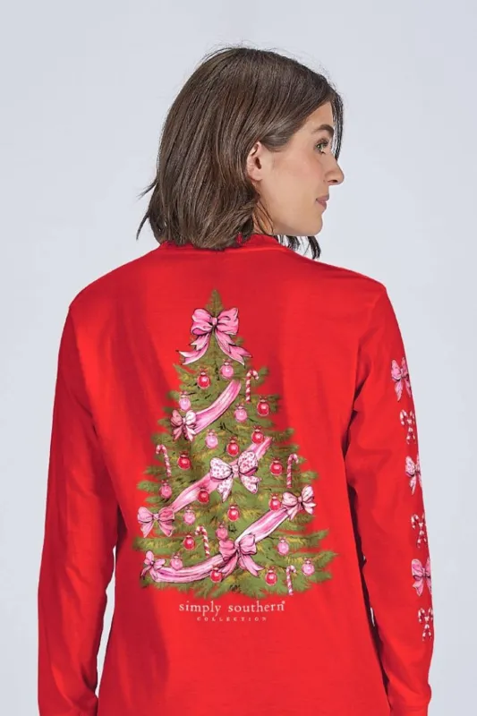 Simply Southern Tree Long Sleeve T-Shirt for Women in Red | LS-TREE-RED sold by Glik’s