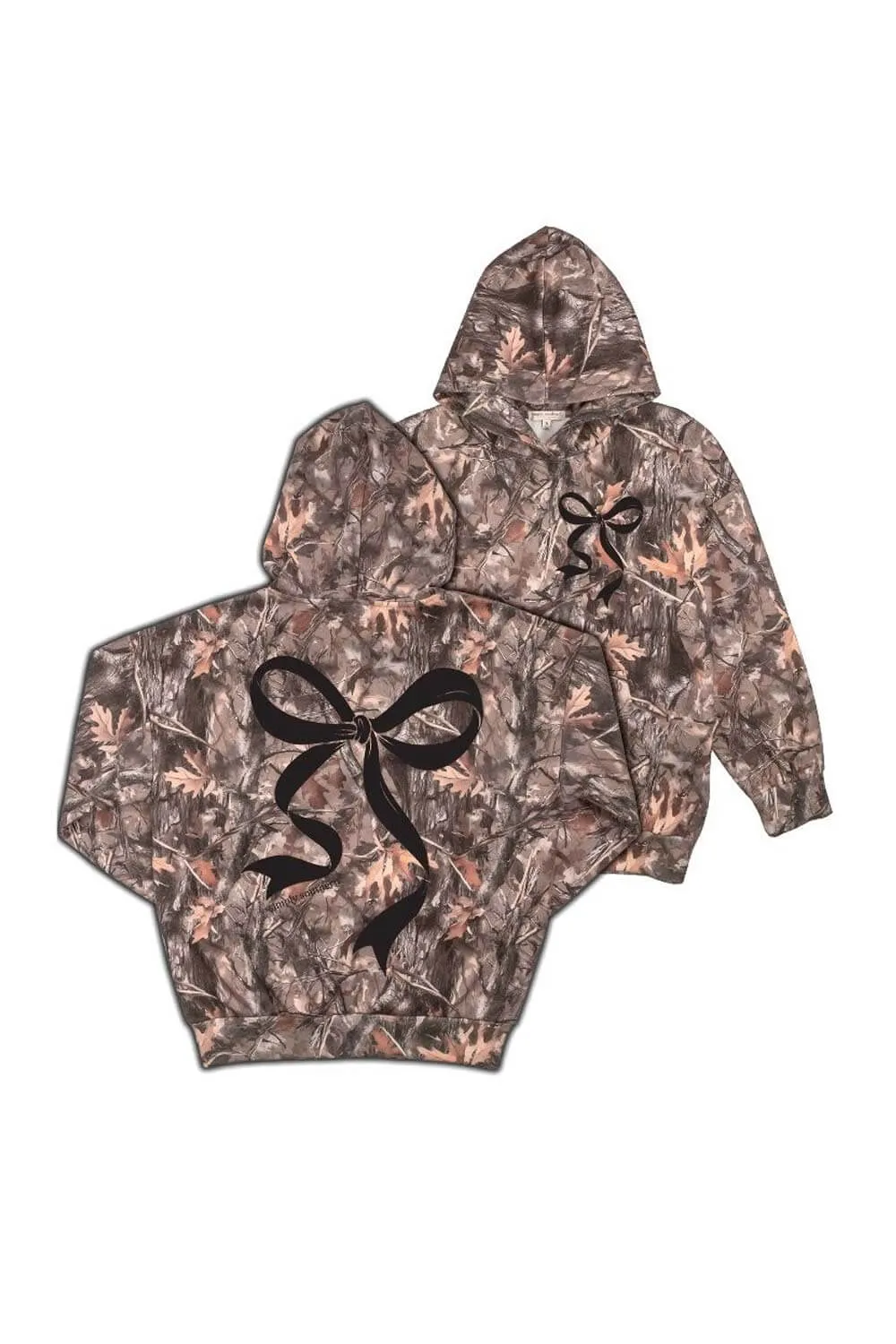 Simply Southern Plus Size Black Bow Camo Hoodie for Women in Brown | EXT-HD-BOW-CAMO sold by Glik’s product image thumbnail 3