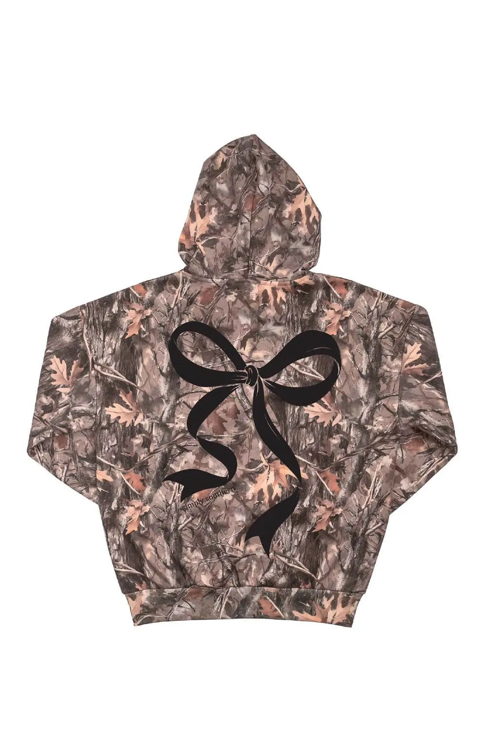 Simply Southern Plus Size Black Bow Camo Hoodie for Women in Brown | EXT-HD-BOW-CAMO sold by Glik’s