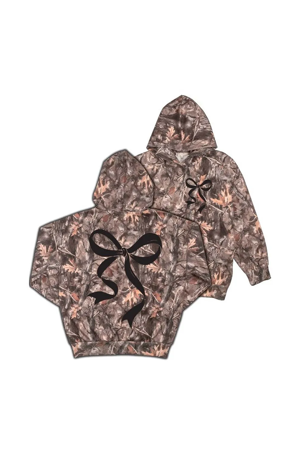 Simply Southern Black Bow Camo Hoodie for Women in Brown | HD-BOW-CAMO sold by Glik’s product image thumbnail 4