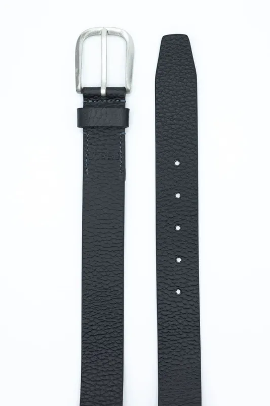 Pebble Leather Belt for Men in Black | 52101-BLACK sold by Glik’s