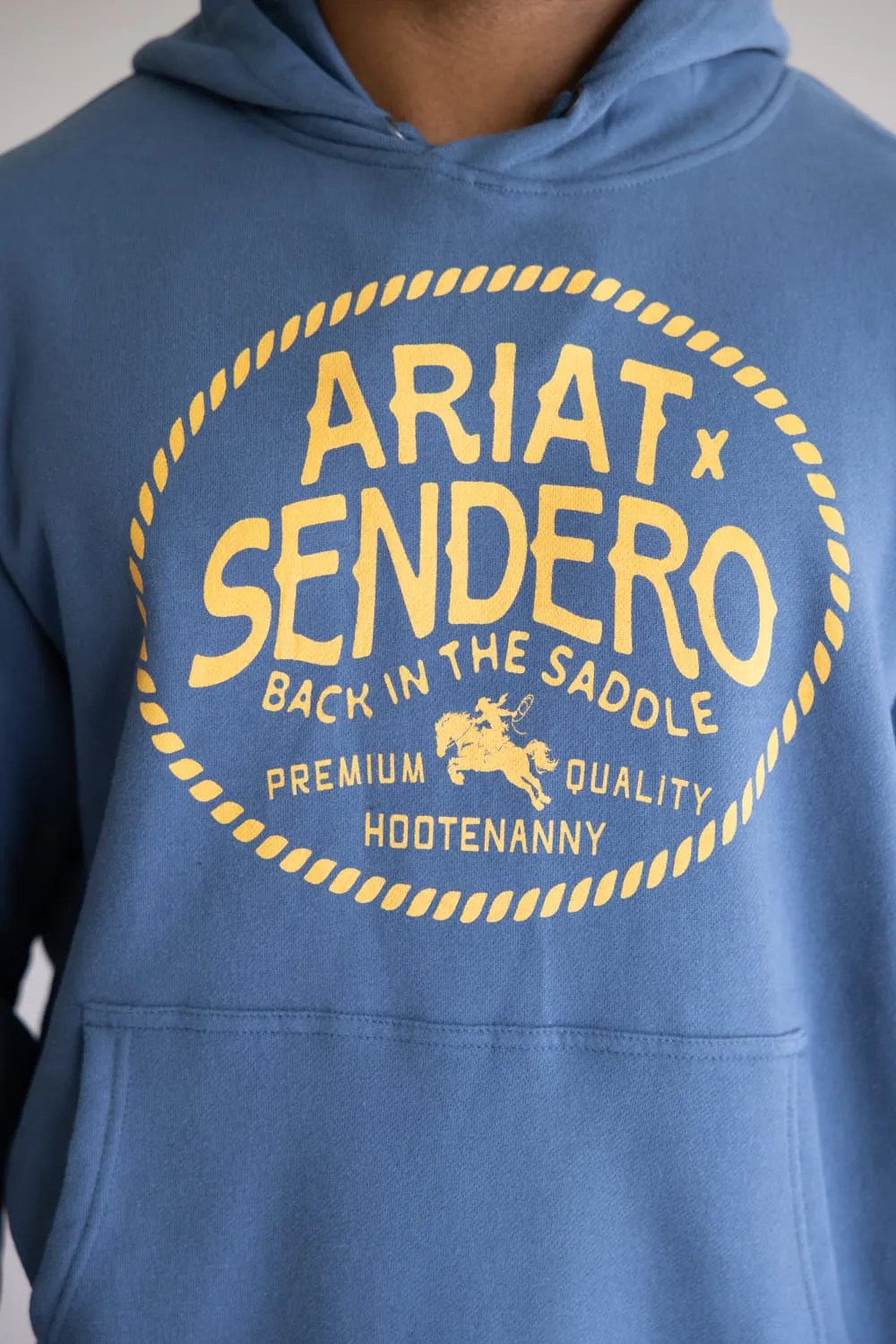 Ariat x Sendero Back In The Saddle Hoodie for Men in Dark Denim | 10062505-DKDENIM sold by Glik’s product image thumbnail 2