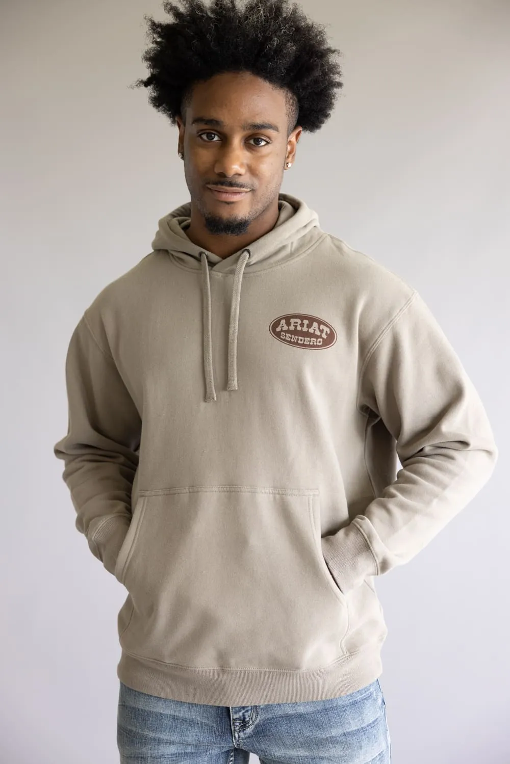 Ariat x Sendero Slow Horses Hoodie for Men in Brown | 10062503-BRINDLE sold by Glik’s product image thumbnail 5