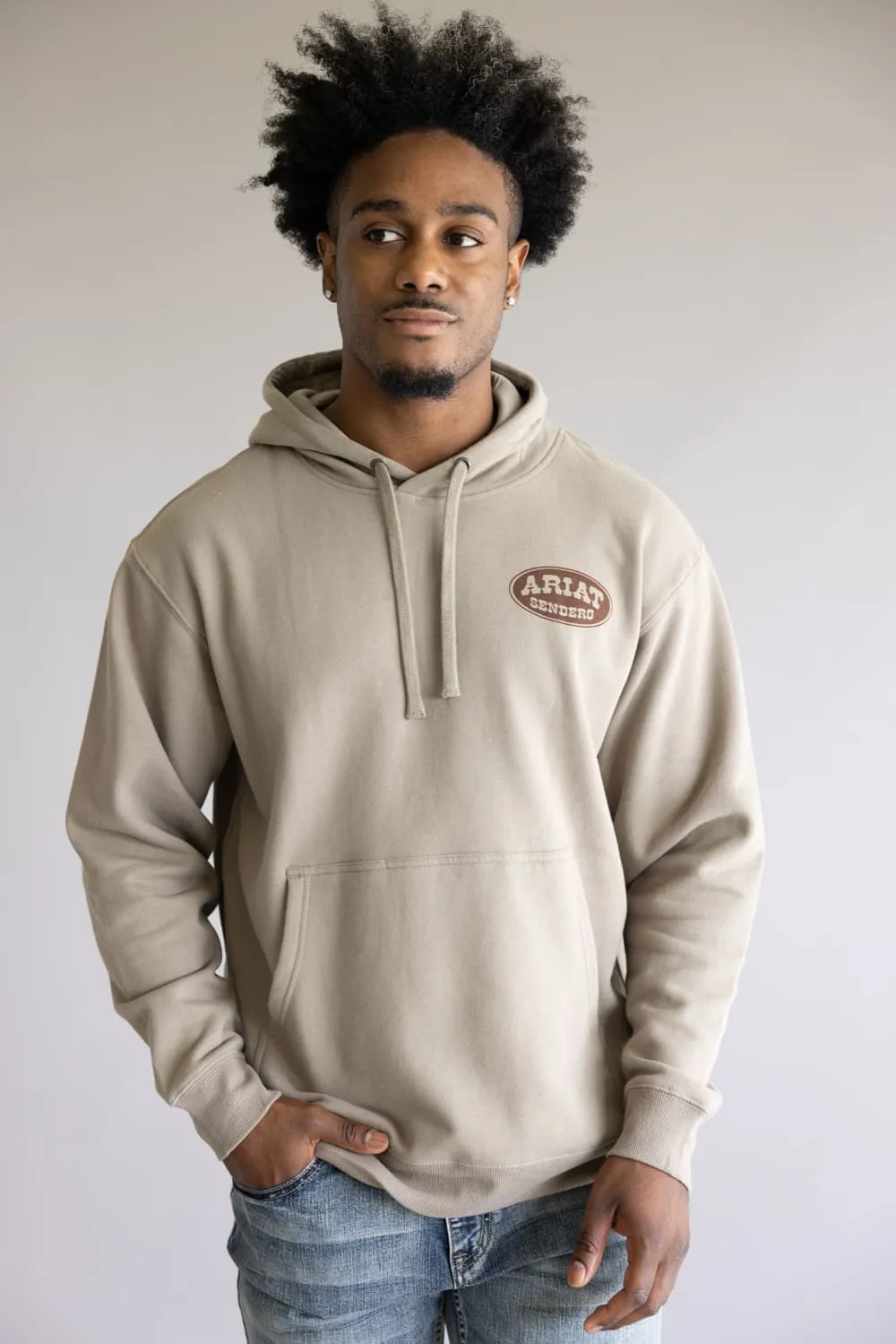 Ariat x Sendero Slow Horses Hoodie for Men in Brown | 10062503-BRINDLE sold by Glik’s product image thumbnail 2