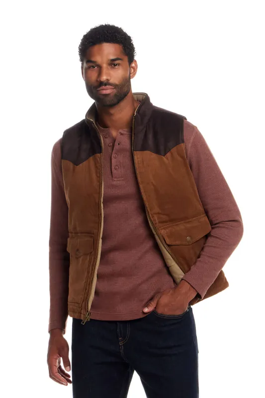 Weatherproof Vintage Corduroy and Faux Suede Vest for Men in Brown | F2570646GK-CHOCKANGAROO sold by Glik’s