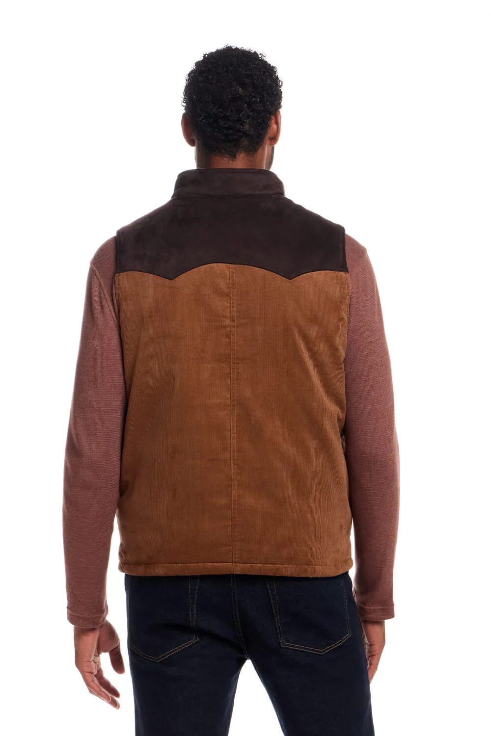 Weatherproof Vintage Corduroy and Faux Suede Vest for Men in Brown | F2570646GK-CHOCKANGAROO sold by Glik’s product image thumbnail 2
