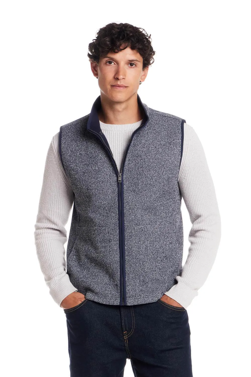 Weatherproof Vintage Knit Mock Neck Vest for Men in Blue | F2531739GK-SEABORNE sold by Glik’s product image thumbnail 4