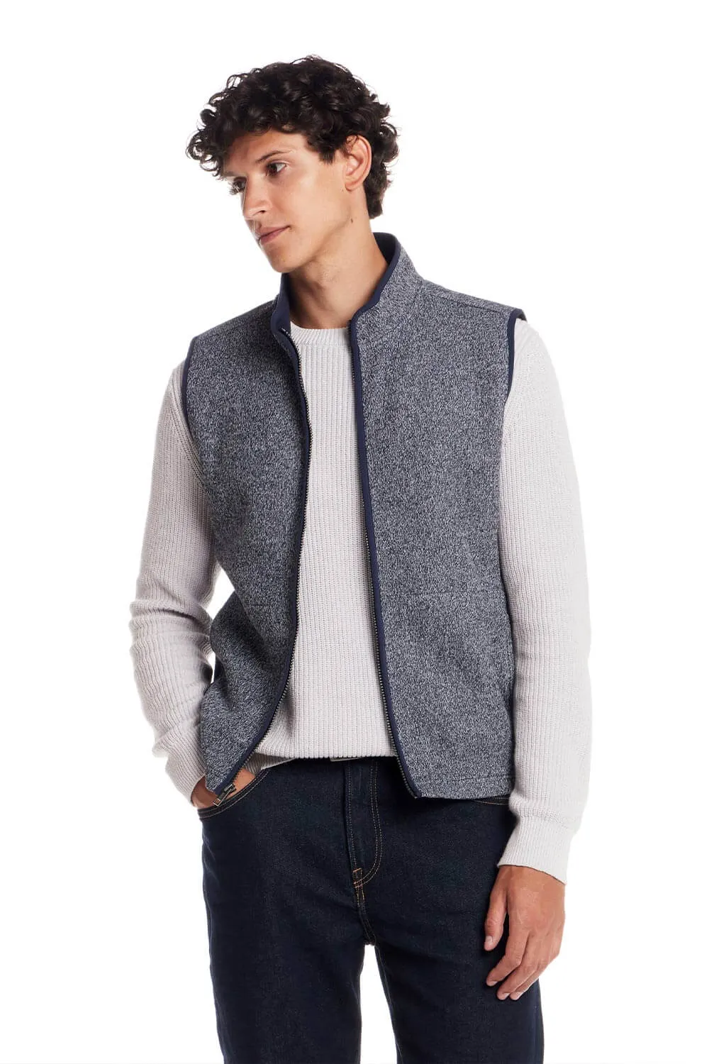Weatherproof Vintage Knit Mock Neck Vest for Men in Blue | F2531739GK-SEABORNE sold by Glik’s product image thumbnail 5