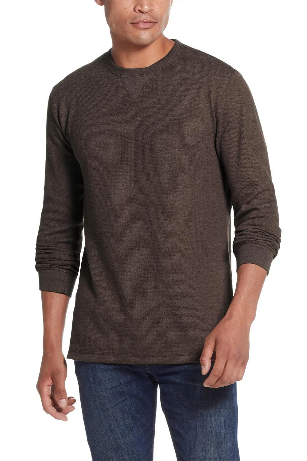 Weatherproof Vintage Waffle Henley Thermal Long Sleeve Shirt for Men in Chocolate Torte | F2530246GK-CHOCTORT sold by Glik’s product image thumbnail 4