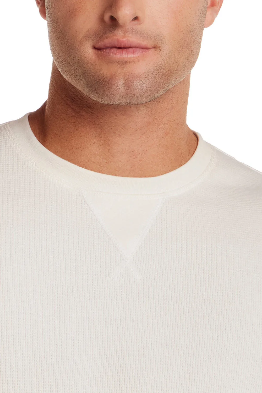 Weatherproof Vintage Waffle Henley Thermal Long Sleeve Shirt for Men in White | F2530246GK-WHITE sold by Glik’s product image thumbnail 4