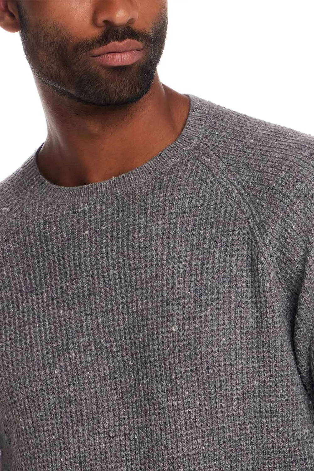 Weatherproof Vintage Waffle Donegal Sweater for Men in Grey | F2540700GK-GREY sold by Glik’s product image thumbnail 3