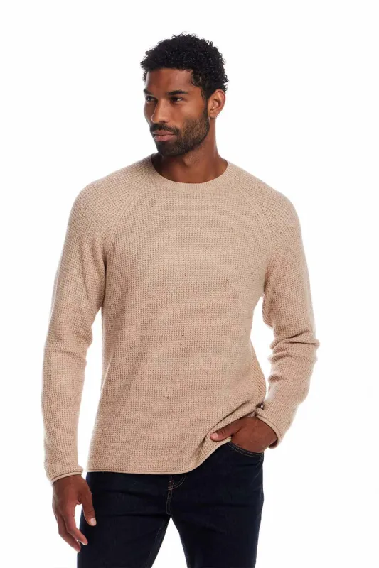 Weatherproof Vintage Waffle Donegal Sweater for Men in Fawn | F2540700GK-FAWN sold by Glik’s