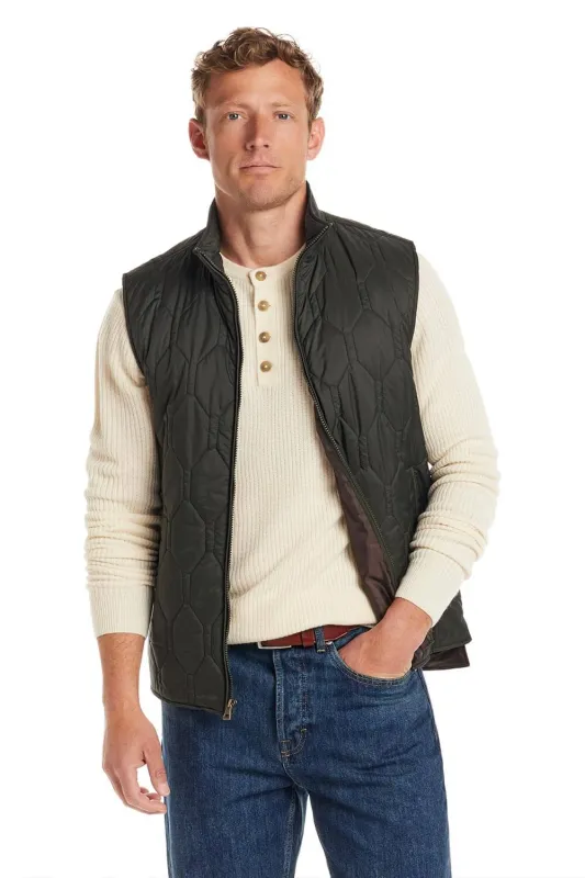 Weatherproof Vintage Quilted Vest for Men in Green | F2570405GK-ROSIN sold by Glik’s