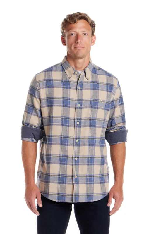 Weatherproof Vintage Brushed Flannel Shirt for Men in Dusk Blue | F2585572GK-DUSKBLUE sold by Glik’s