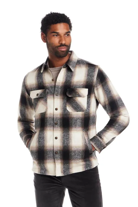 Weatherproof Vintage Brushed Unlined Shirt Jacket for Men in Chocolate Cream | F2570663GK-CHOCCREAM sold by Glik’s