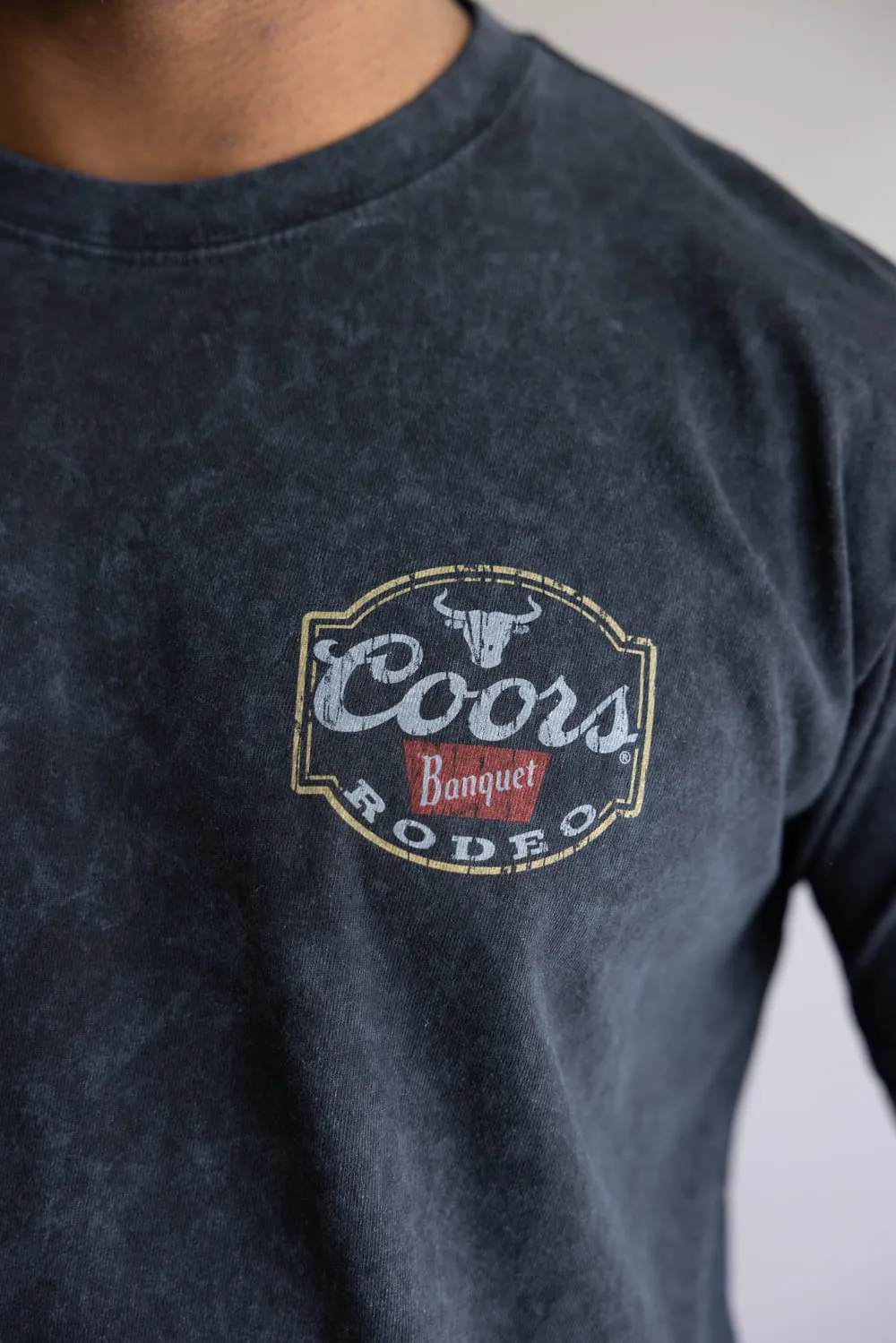 Mineral Wash Coors Rodeo Steer Head T-Shirt for Men in Black | 47-561/562-68-BLACK sold by Glik’s product image thumbnail 3