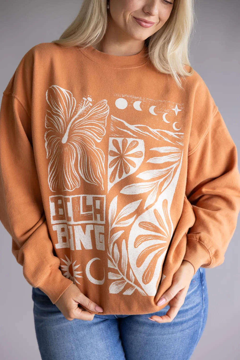 Billabong Ride In Crew Sweatshirt for Women in Orange | BL001578W-SBN sold by Glik’s product image thumbnail 4