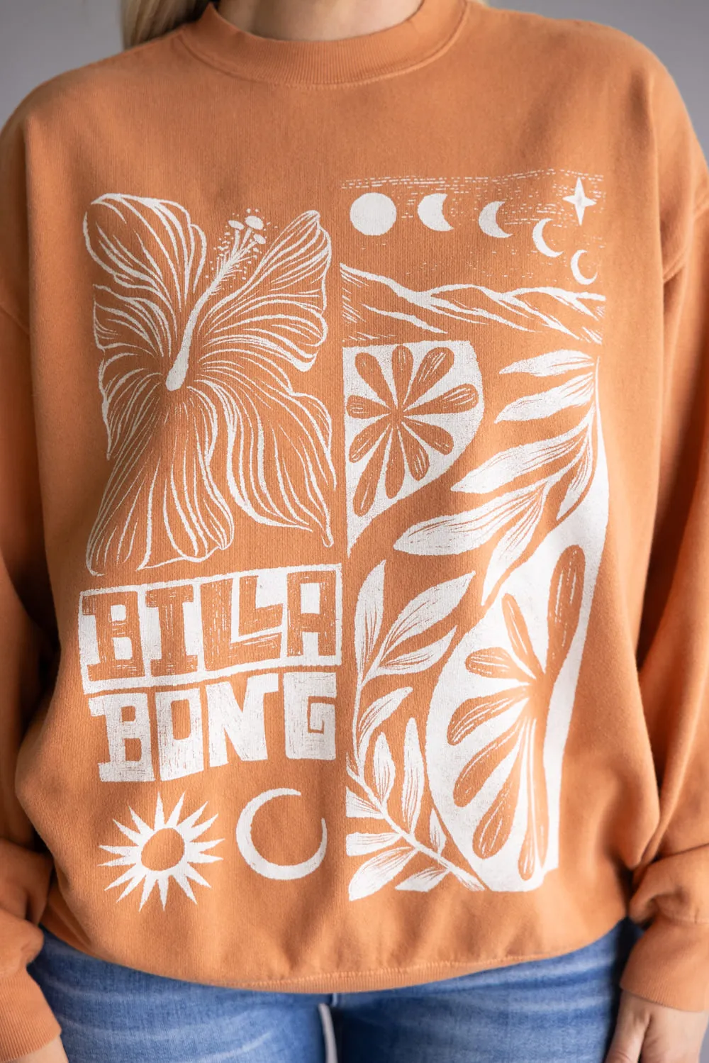 Billabong Ride In Crew Sweatshirt for Women in Orange | BL001578W-SBN sold by Glik’s product image thumbnail 3