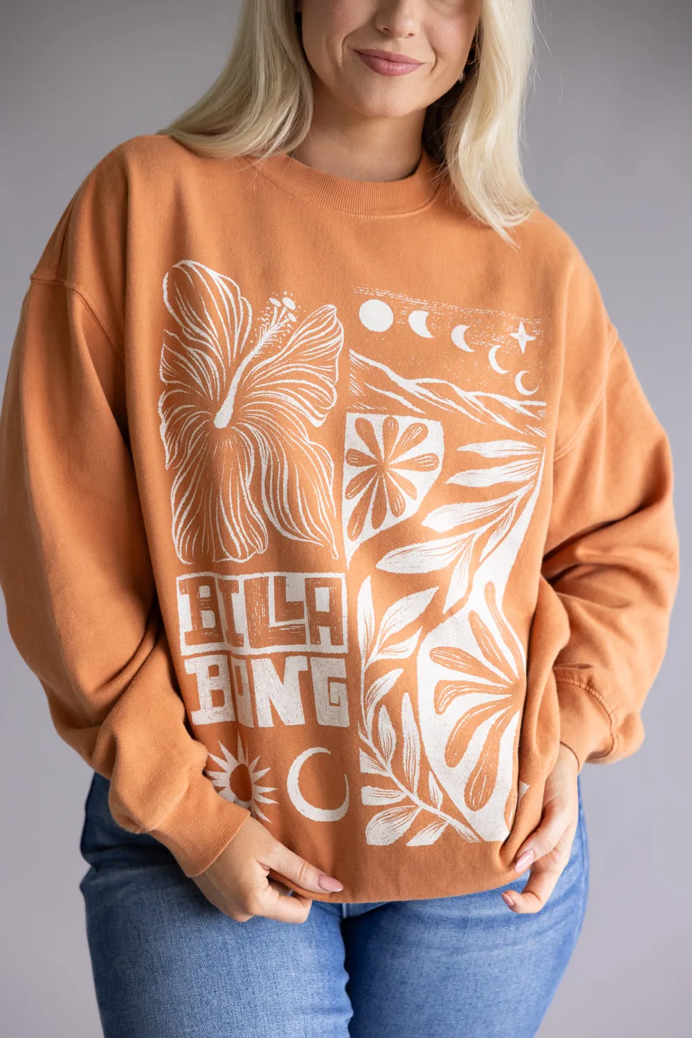 Billabong Ride In Crew Sweatshirt for Women in Orange | BL001578W-SBN sold by Glik’s product image thumbnail 2