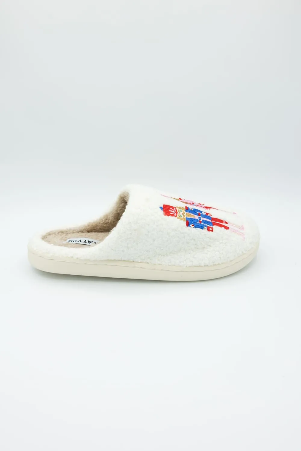 Nutcracker Slippers for Women in White | KDC-SLPR-163-WHT sold by Glik’s product image thumbnail 4