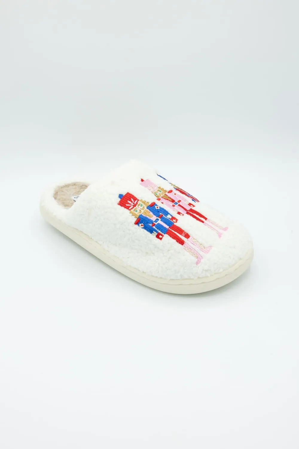 Nutcracker Slippers for Women in White | KDC-SLPR-163-WHT sold by Glik’s product image thumbnail 2