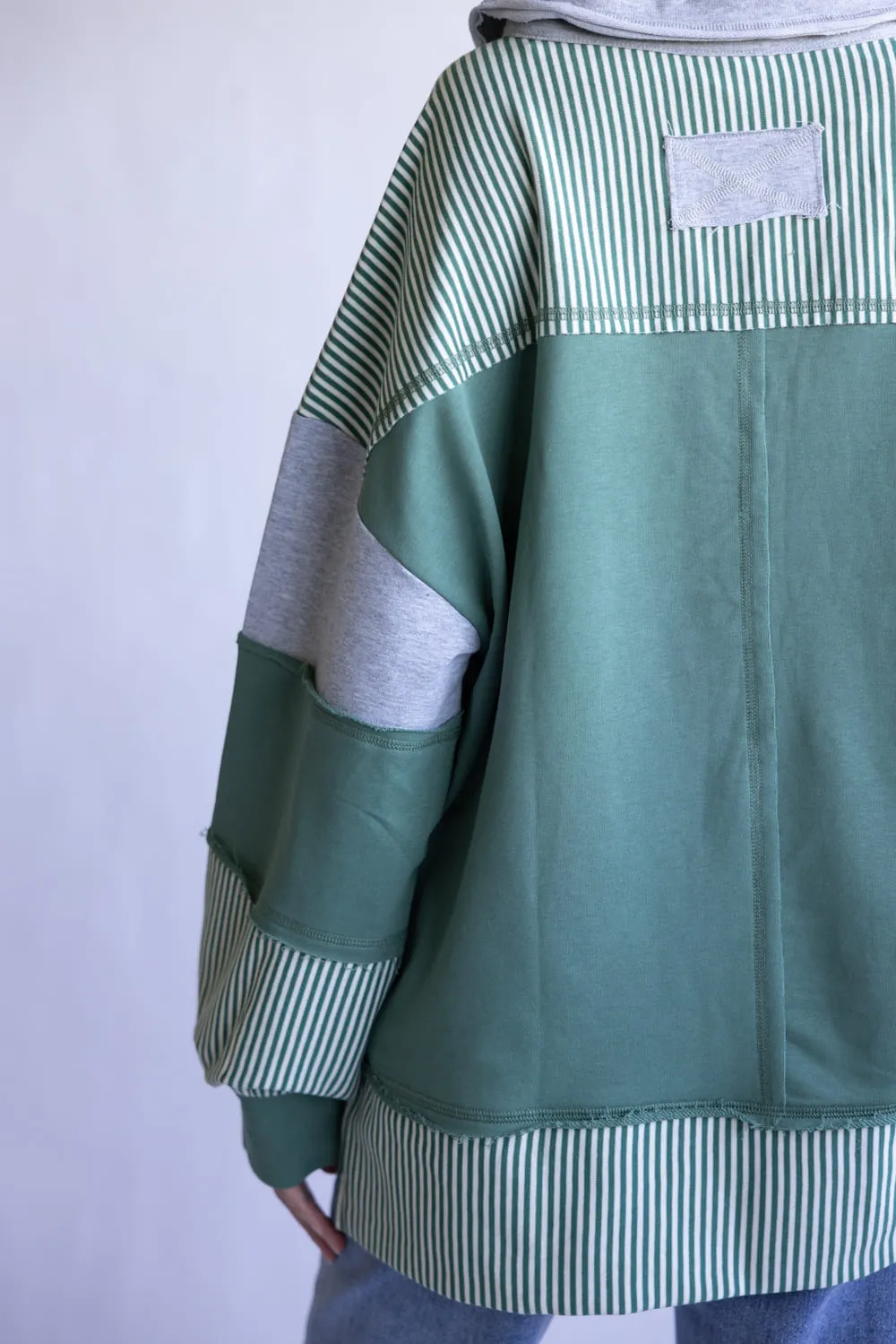 Colorblock Knit Shirt for Women in Sage | NT12321-SAGE sold by Glik’s product image thumbnail 5