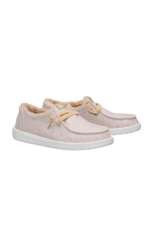 HEYDUDE Women’s Wendy Wool Cozy Shoes in Oatmeal | 44272-272 made by Hey Dude