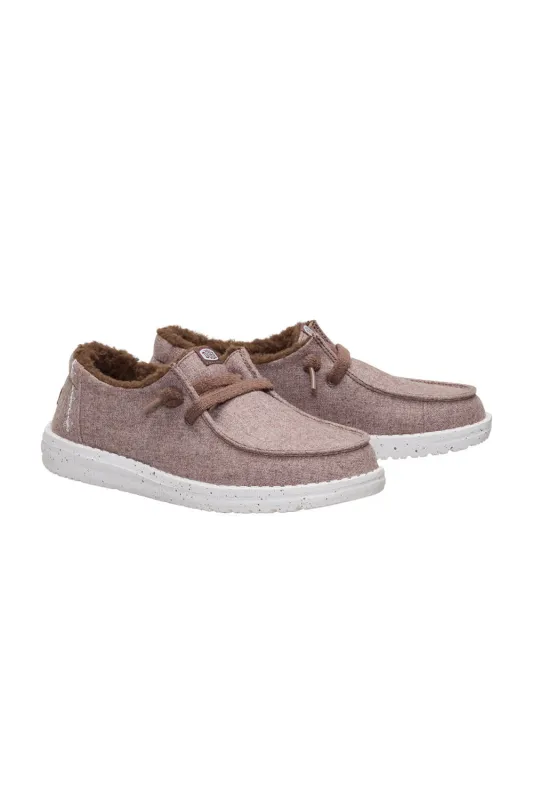 HEYDUDE Women’s Wendy Wool Cozy Shoes in Walnut | 44272-267 sold by Glik’s