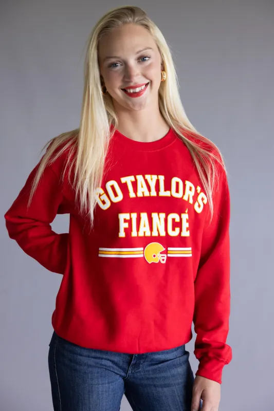 Go Taylors Fiance Sweatshirt for Women in Red | CREW-TAYLOR-RED sold by Glik’s