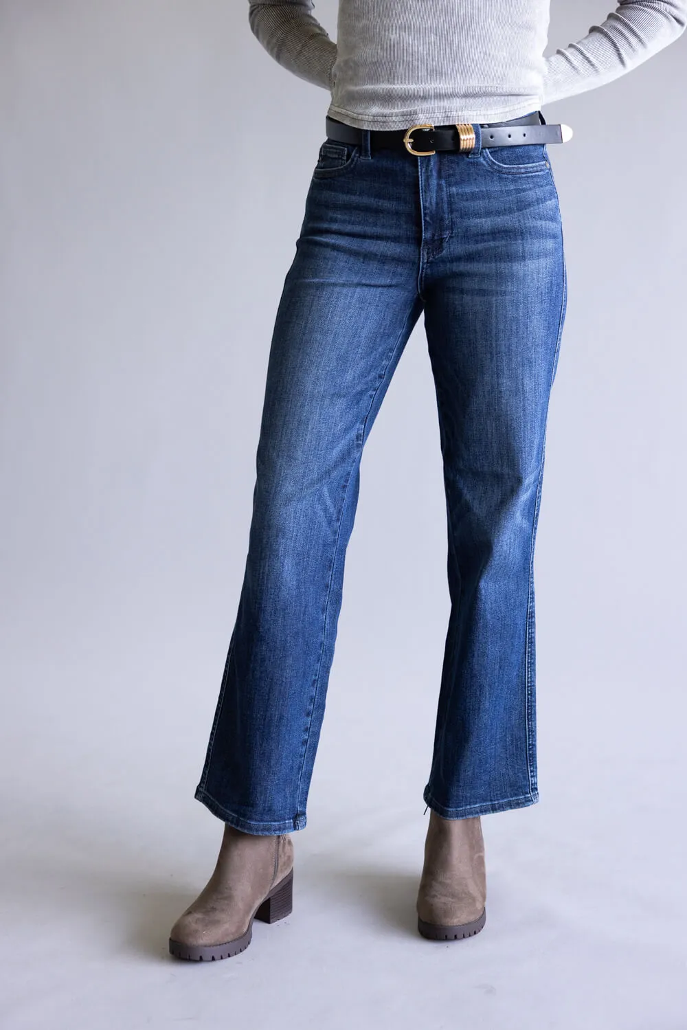 Judy Blue Petite Mid-Rise Straight Leg Jeans for Women | 88861REG-PETITE sold by Glik’s