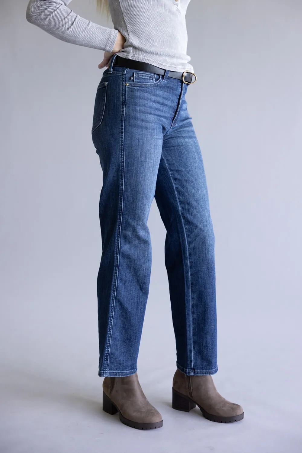 Judy Blue Petite Mid-Rise Straight Leg Jeans for Women | 88861REG-PETITE sold by Glik’s product image thumbnail 2
