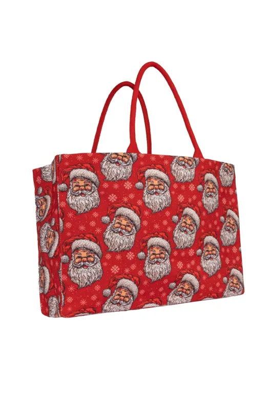 Simply Southern Holiday Santa Seaside Tote | 0225-BAG-TOTE-SEA-HLDY-SNTA sold by Glik’s