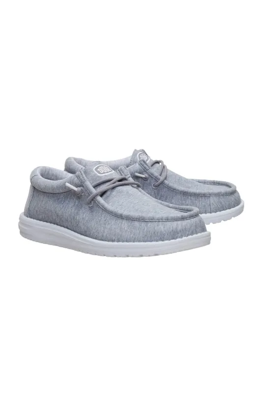 HEYDUDE Men’s Wally Stretch Jersey Shoes in Gray | 45433-030 sold by Glik’s