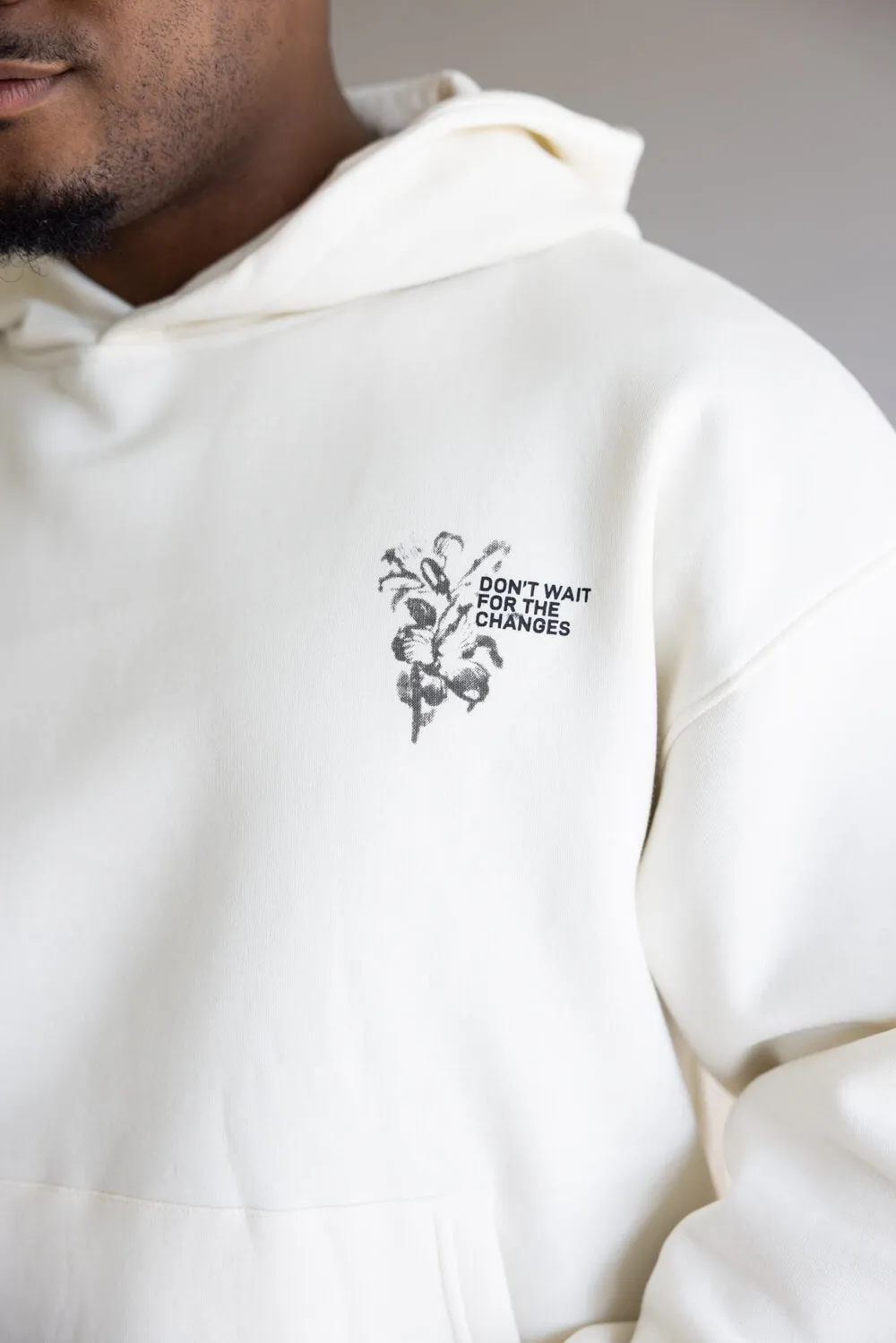 Denim & Flower Flower Patch Hoodie for Men in Off White | CSWS-C545 sold by Glik’s product image thumbnail 3