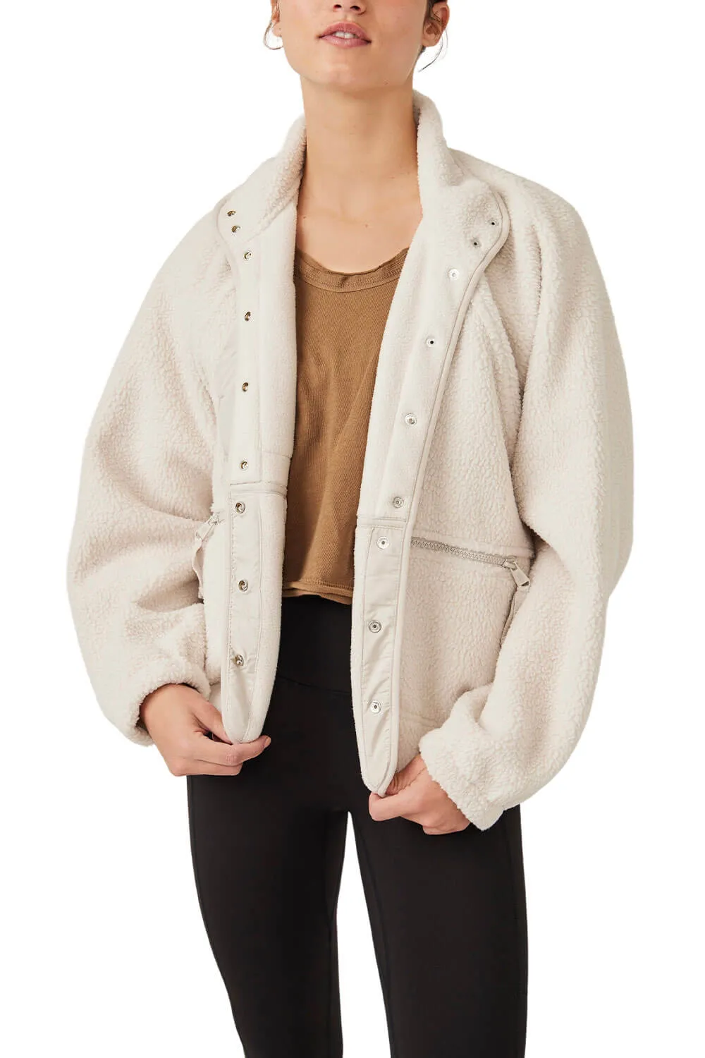 FP Movement Hit The Slopes Fleece Jacket for Women in Muted Beige | OB921410-BEIGE sold by Glik’s product image thumbnail 5