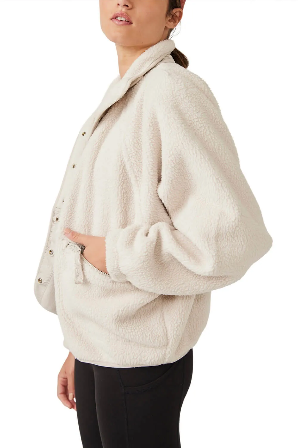 FP Movement Hit The Slopes Fleece Jacket for Women in Muted Beige | OB921410-BEIGE sold by Glik’s product image thumbnail 3