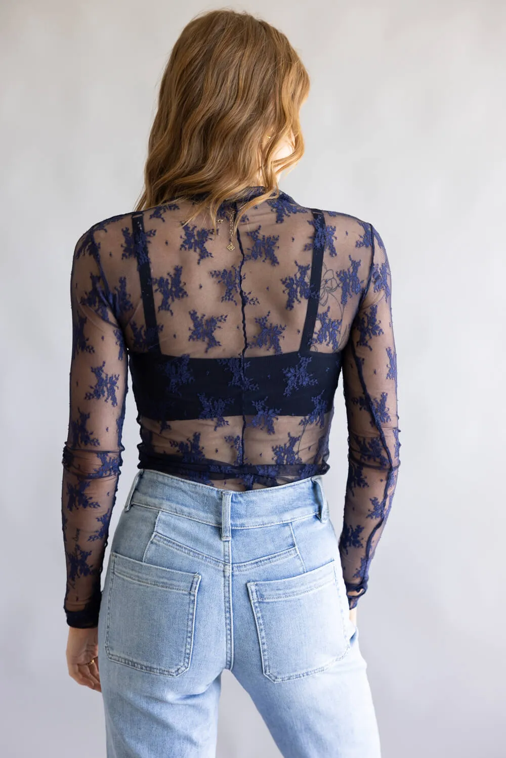 Free People Intimately Lady Lux Sheer Layering Top for Women in Deeper Iris | OB1227158-4506-DEEPERIRIS sold by Glik’s product image thumbnail 3