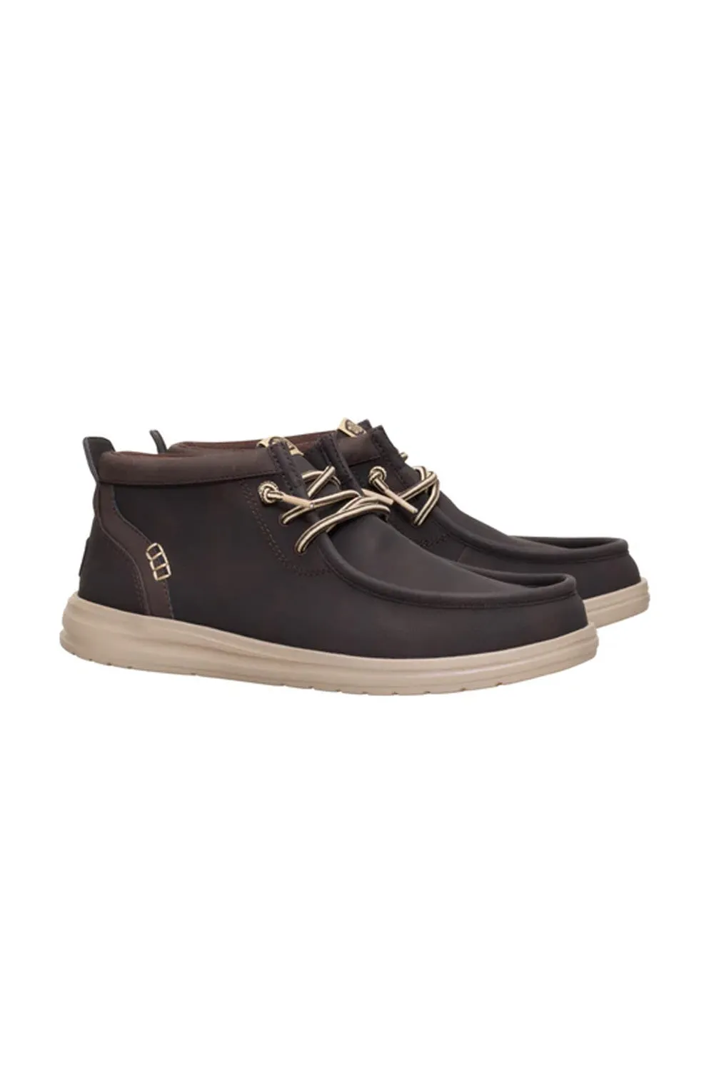 HEYDUDE Mens Wally Mid Gripr Classic in Mole Brown | 42051-2IV sold by Glik’s