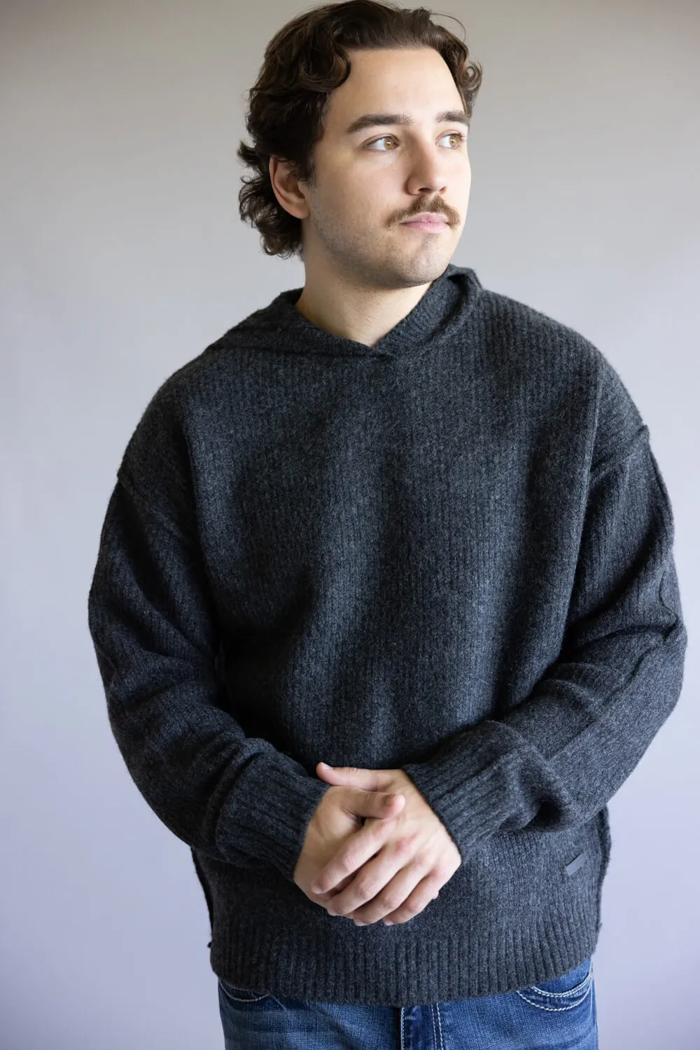 Avery Hooded Sweater for Men in Dark Charcoal | MCW-177-DKCHARCOAL sold by Glik’s product image thumbnail 2