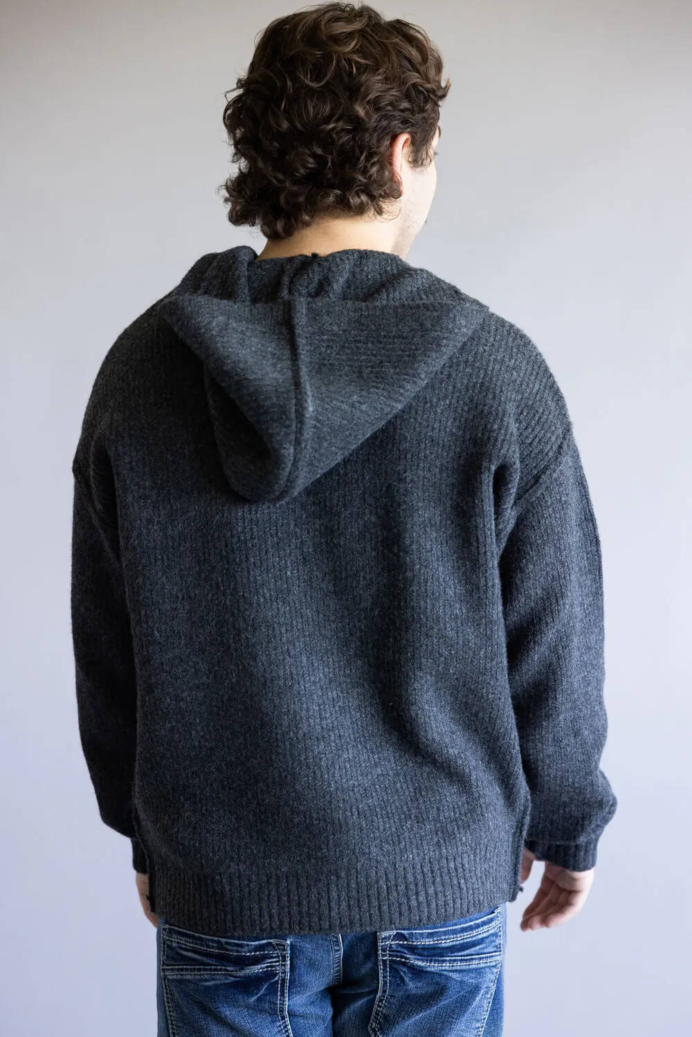 Avery Hooded Sweater for Men in Dark Charcoal | MCW-177-DKCHARCOAL sold by Glik’s product image thumbnail 3
