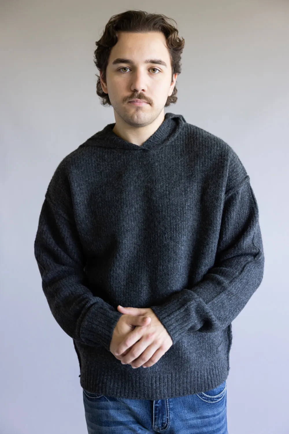 Avery Hooded Sweater for Men in Dark Charcoal | MCW-177-DKCHARCOAL sold by Glik’s product image thumbnail 4