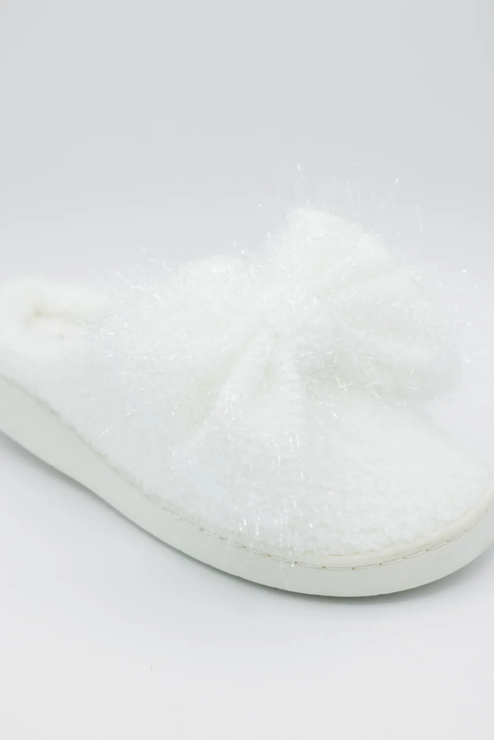 3D Bow Slippers for Women in White | GS1412401-WHITE sold by Glik’s product image thumbnail 2