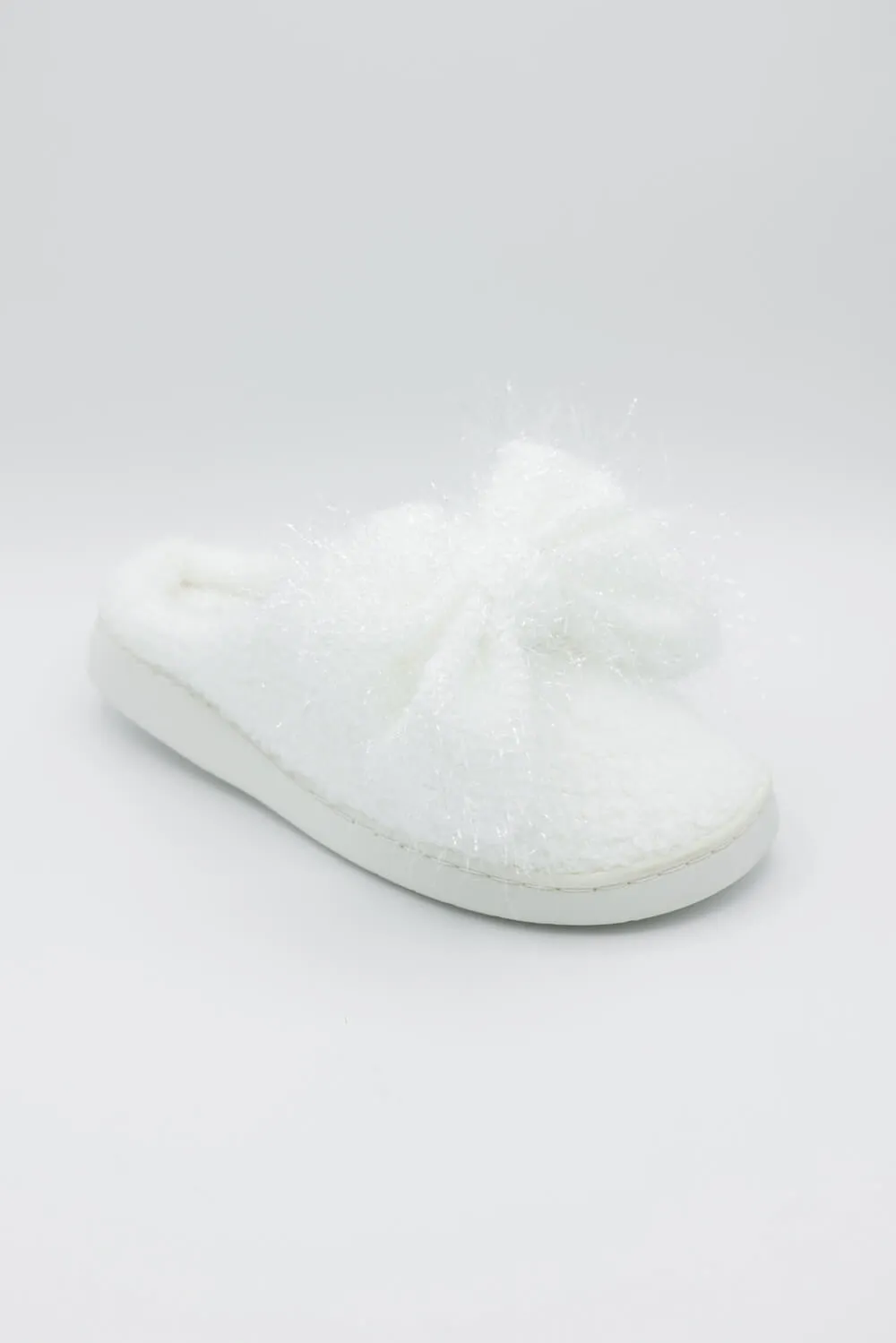 3D Bow Slippers for Women in White | GS1412401-WHITE sold by Glik’s