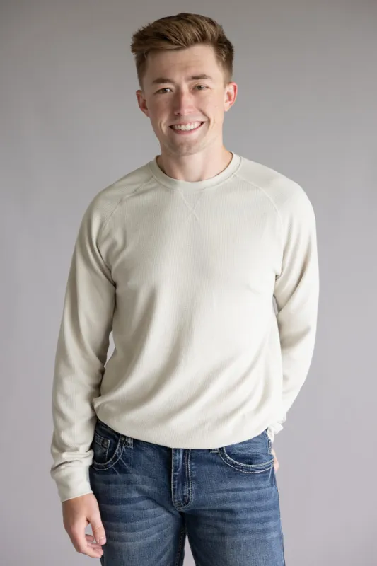 Marsh Wear Surfside Waffle Shirt for Men in Pelican Heather | MWK2047-PELH sold by Glik’s