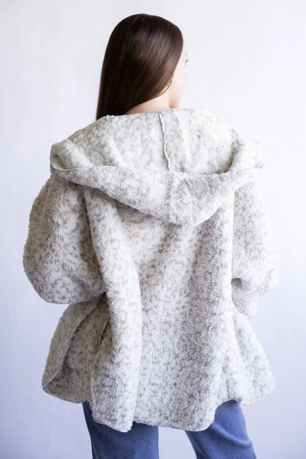 Katydid Snow Leopard Body Wrap Jacket for Women in Cream | KDC-BWRAP-SNOW sold by Glik’s product image thumbnail 4