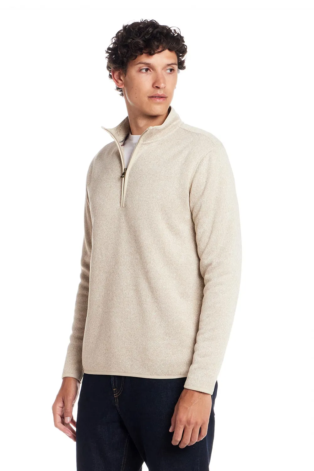Weatherproof Vintage Sherpa Sweater Quarter Zip for Men in Stone | F2521150GK-STONE sold by Glik’s product image thumbnail 4