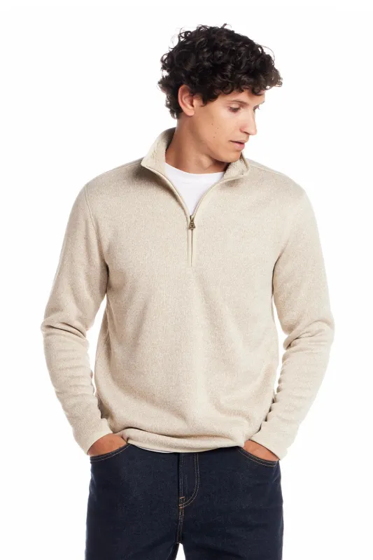 Weatherproof Vintage Sherpa Sweater Quarter Zip for Men in Stone | F2521150GK-STONE sold by Glik’s