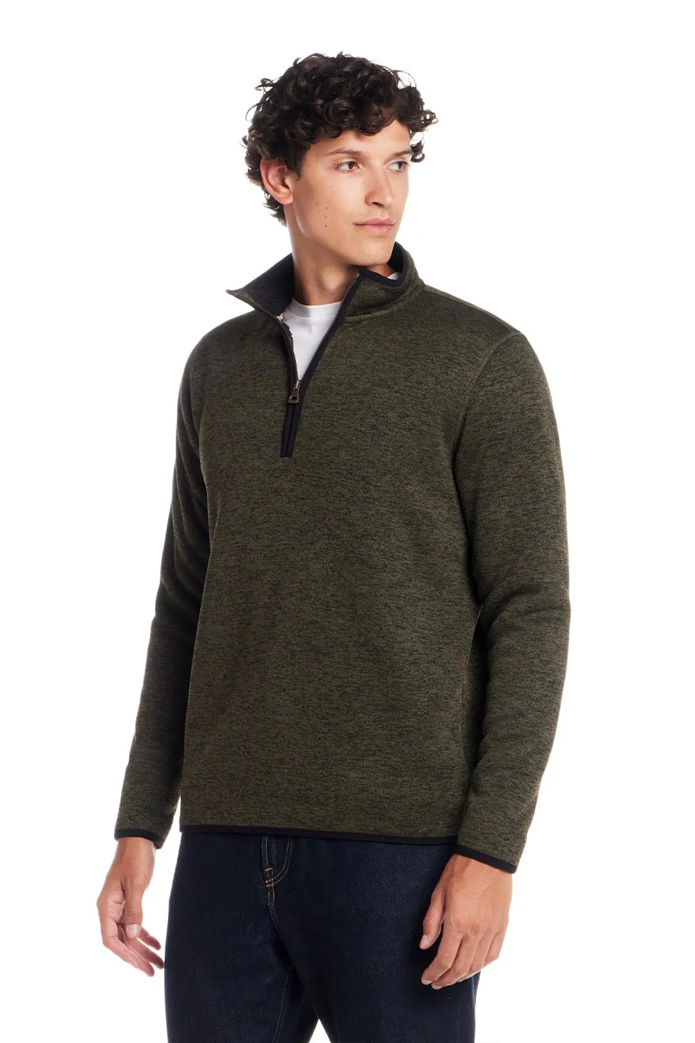 Weatherproof Vintage Sherpa Quarter Zip Sweater for Men in Olive | F2521150GK-OLIVE sold by Glik’s product image thumbnail 5